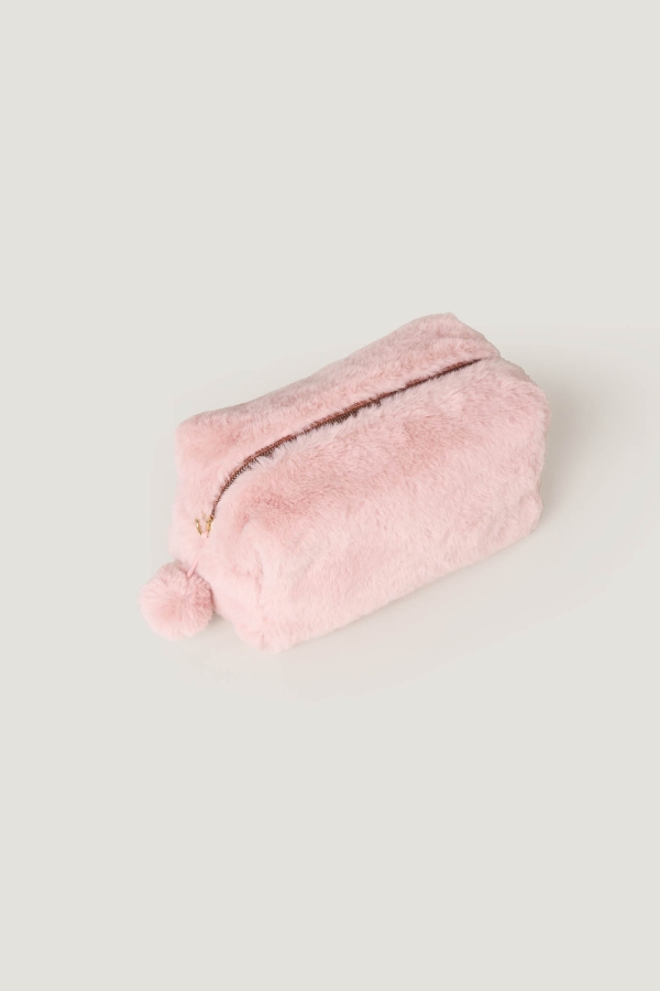 GSD0062NC POUCH WITH FURRY POM POMS